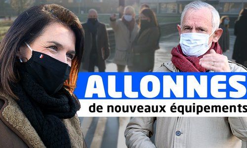 Le maire d'Allonnes (72) présente les nouveaux équipements municipaux à Christelle Morançais